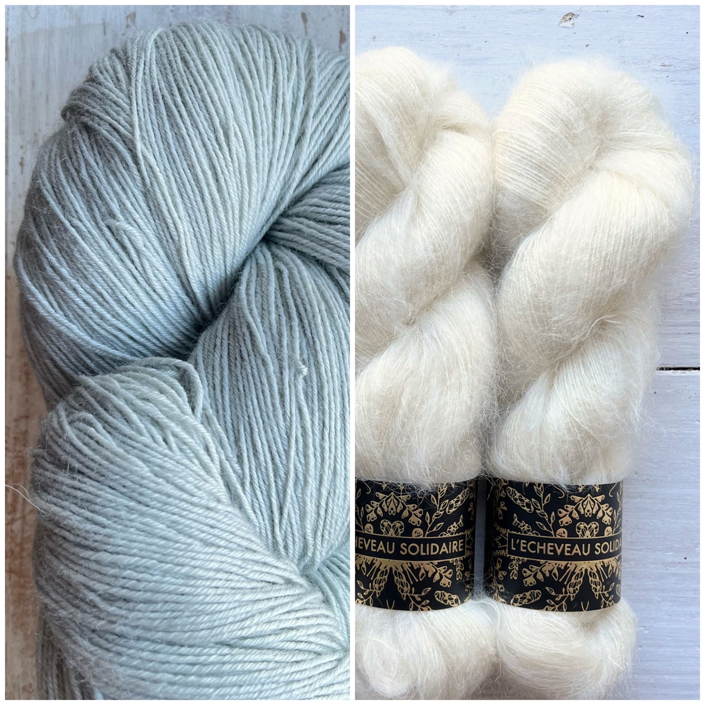 kit maxi écharpe Divineto - Le doux chant de la pluie