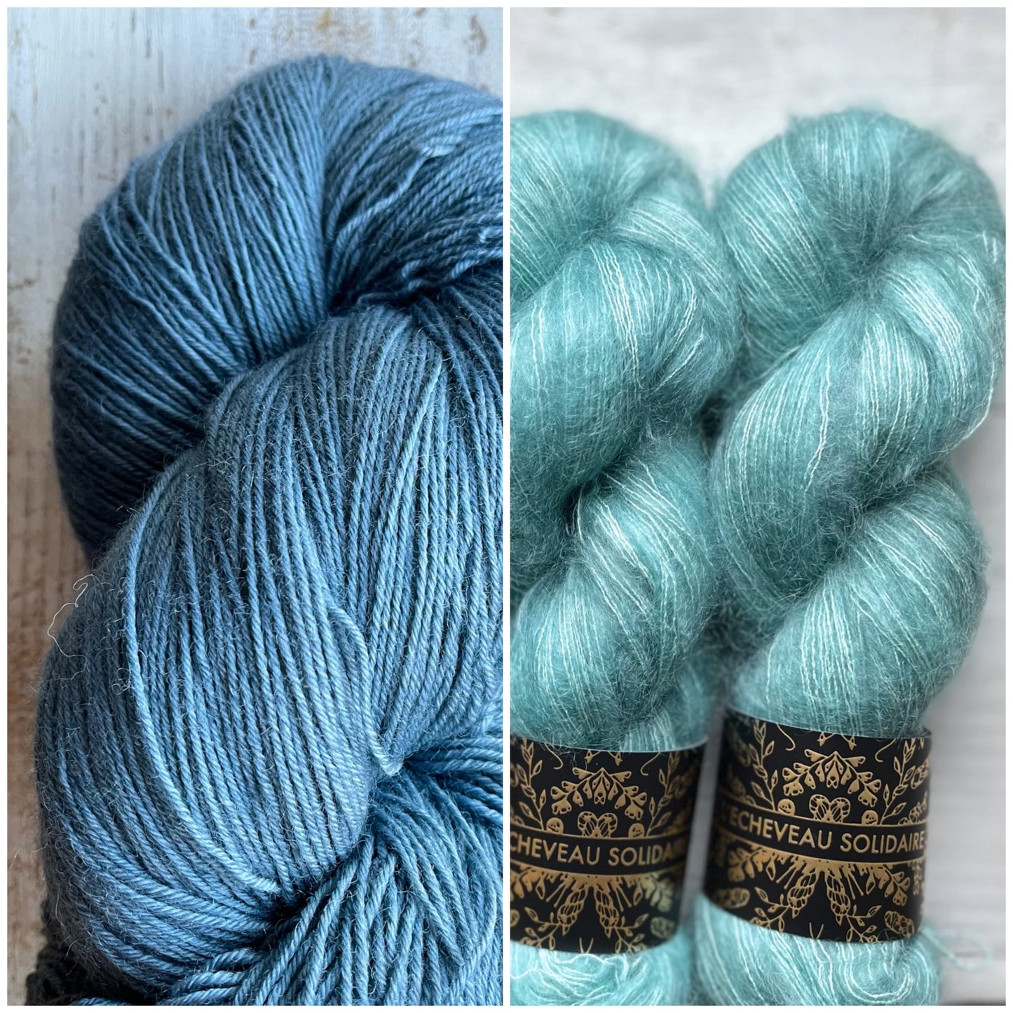 kit maxi écharpe Divineto - Bleu de toi