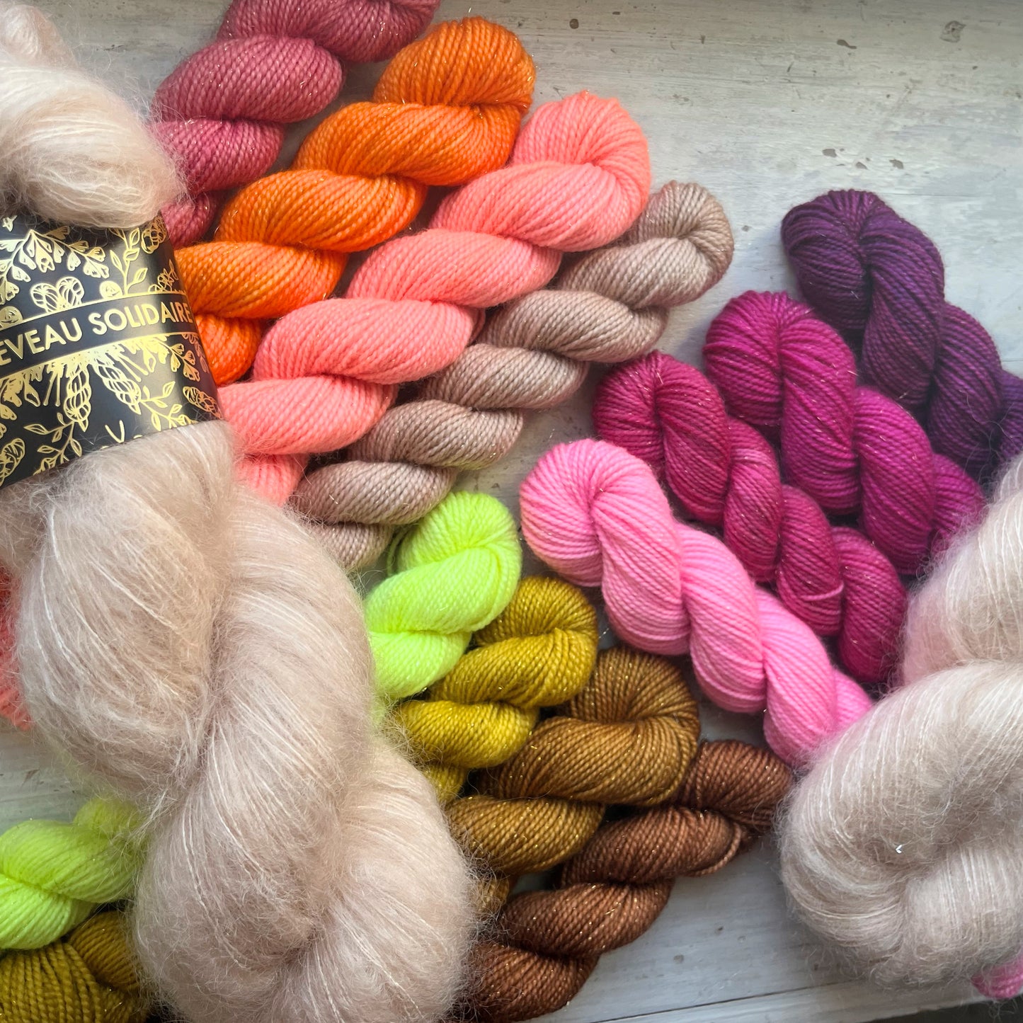 kit châle Good things - mohair beige