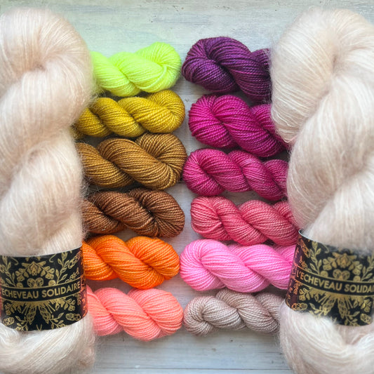 kit châle Good things - mohair beige