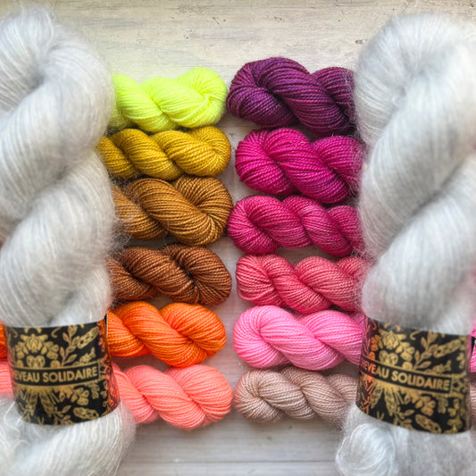 kit châle Good things - mohair gris