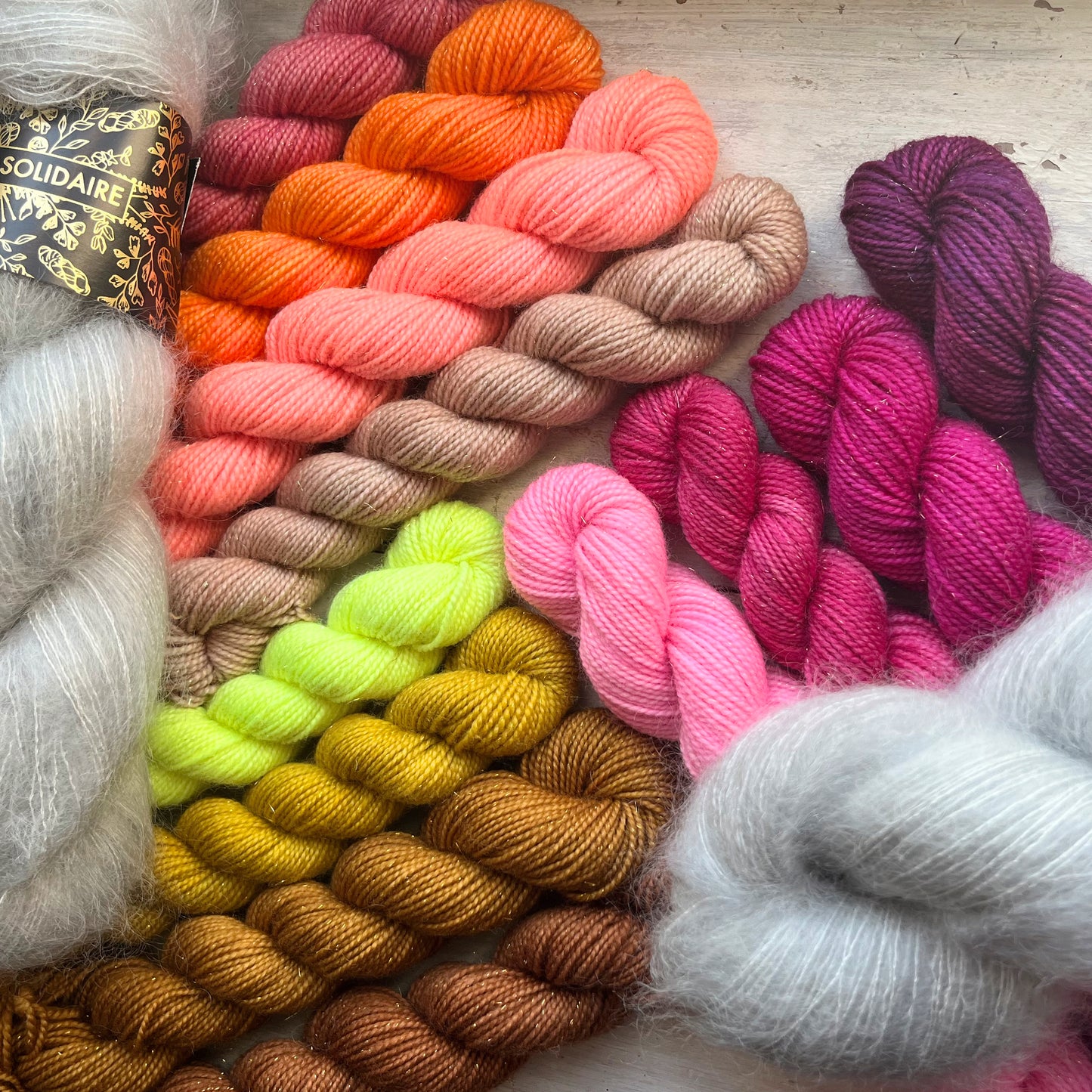 kit châle Good things - mohair gris