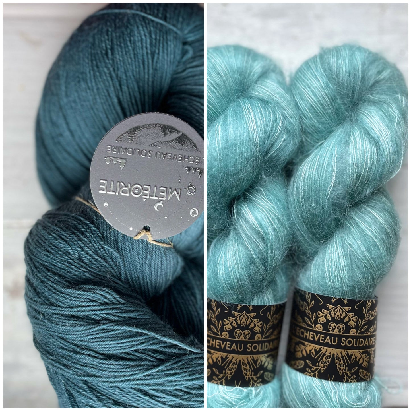 kit maxi écharpe Divineto - L'éveil des Lucioles - Bleu de Toi
