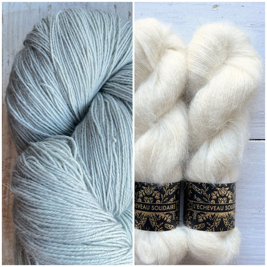 kit maxi écharpe Divineto - Le doux chant de la pluie