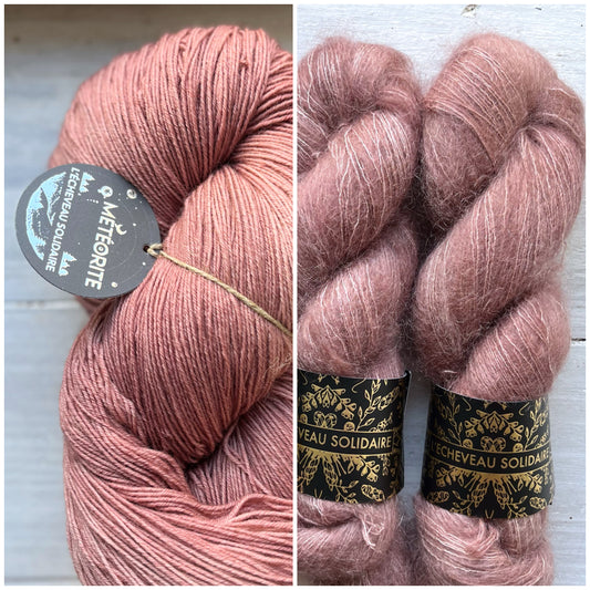 kit maxi écharpe Divineto - Blush