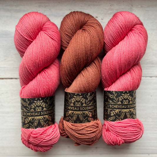 KIT - DESTINATION UNKNOWN shawl - Pamplemousse (Grapefruit)