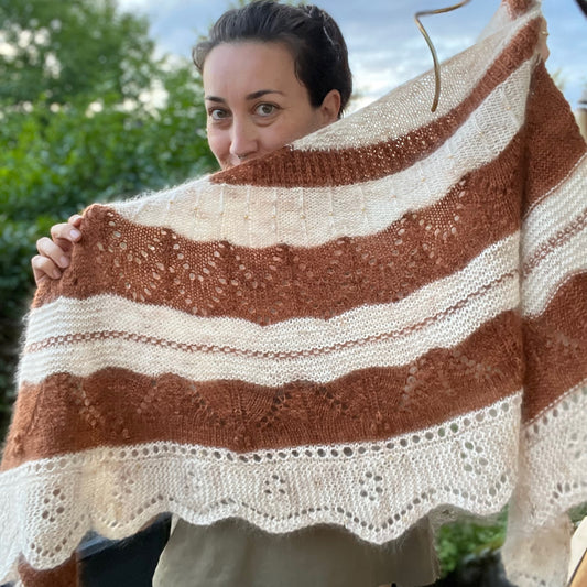 KIT - POULE ROUSSE SHAWL - Bretzel (Pretzel)