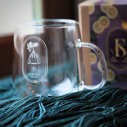 Tasse en verre double paroi - Ambiance de fêtes