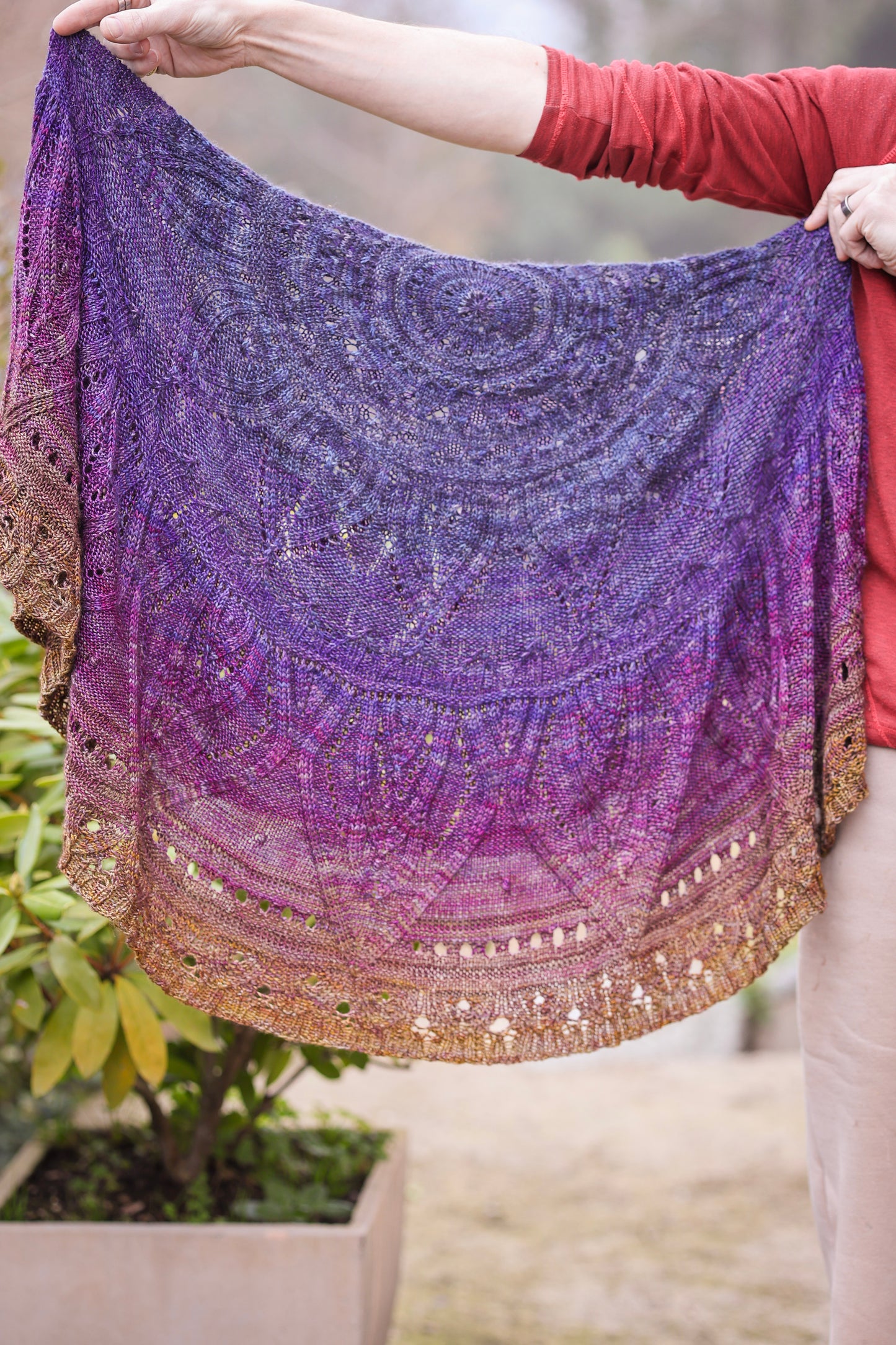 kit châle Vishuddha - Fade Ajna Charkra 4 écheveaux