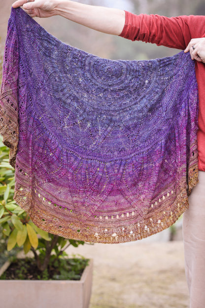 kit châle Vishuddha - Fade Ajna Charkra 4 écheveaux